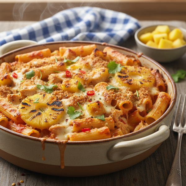 Pineapple Delight Chicken Pasta Bake recipe