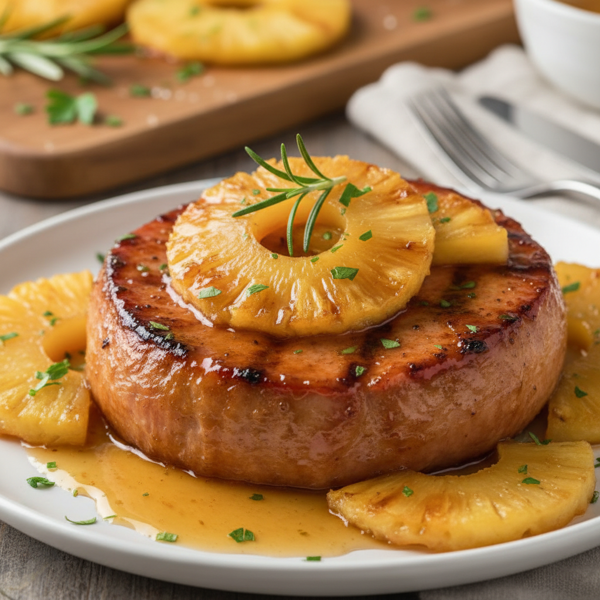 Pineapple Glazed Ham Steak recipe