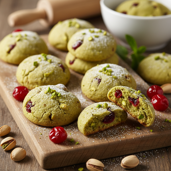 Pistachio Cherry Bliss Cookies recipe