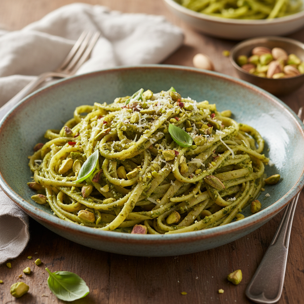 Pistachio Pesto Linguine recipe