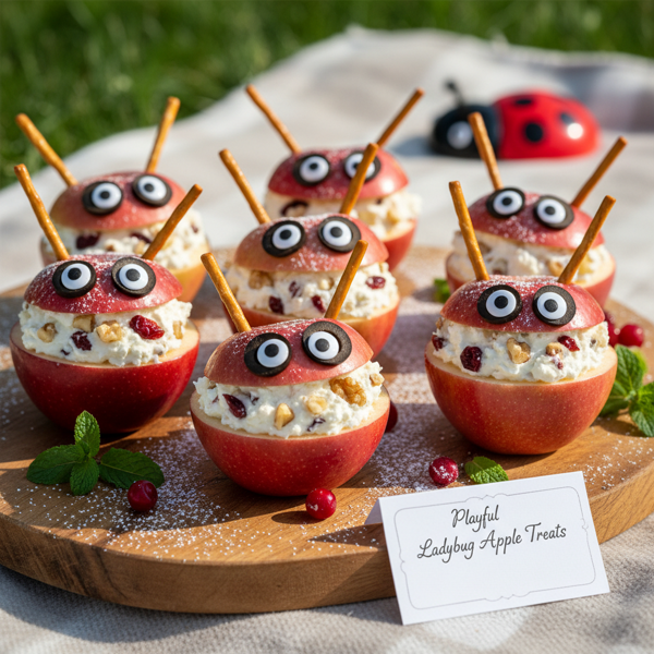 Playful Ladybug Apple Treats recipe