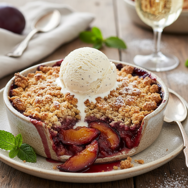 Plum Bliss Crumble Delight recipe