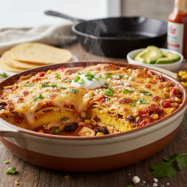 Polenta Enchilada Bake recipe