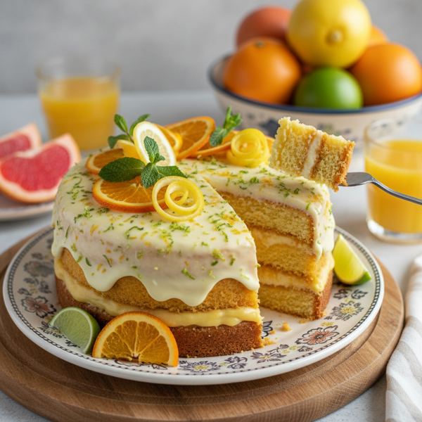 Polish Citrus Delight Cake recipe
