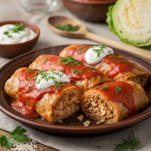 Polish Golabki: Savory Stuffed Cabbage Rolls recipe