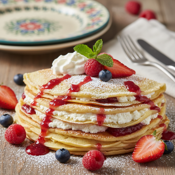 Polish Nalesniki Delight (Easy Crepes with Sweet Fillings) recipe