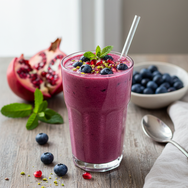 Pomegranate Blueberry Bliss Smoothie recipe