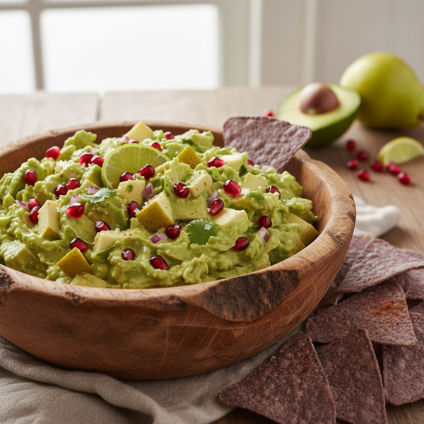 Pomegranate Pear Avocado Guacamole recipe