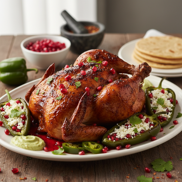 Pomegranate Poblano Chicken Delight recipe