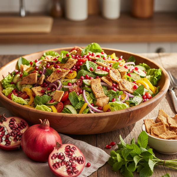 Pomegranate and Pita Fattoush Salad recipe