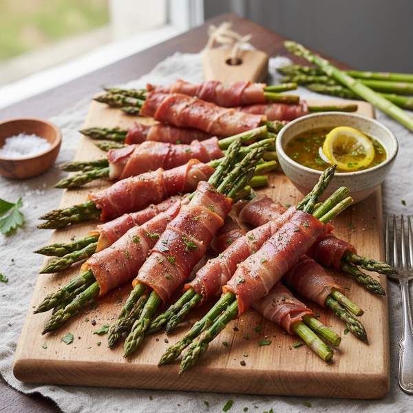 Prosciutto-Wrapped Asparagus Bundles recipe