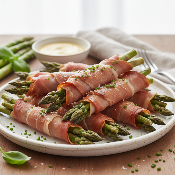 Prosciutto-Wrapped Asparagus Rolls recipe