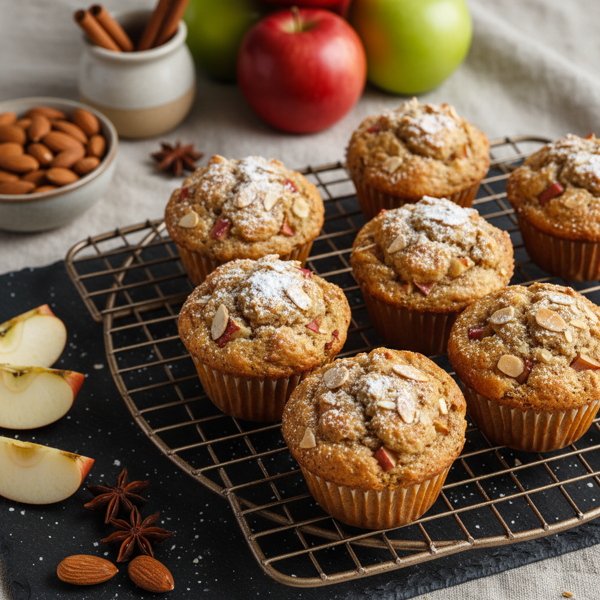 Protein-Packed Almond Apple Spice Muffins recipe