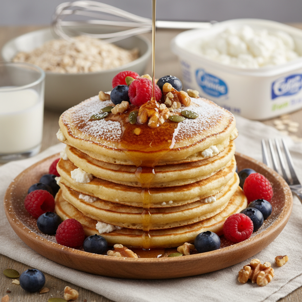 Protein-Packed Oatmeal Cottage Cheese Pancakes recipe