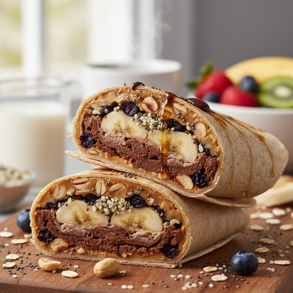 Protein-Packed Peanut Butter Breakfast Wrap recipe