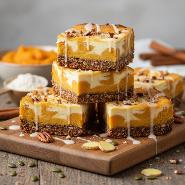 Protein-Packed Pumpkin Cheesecake Delight Bars recipe