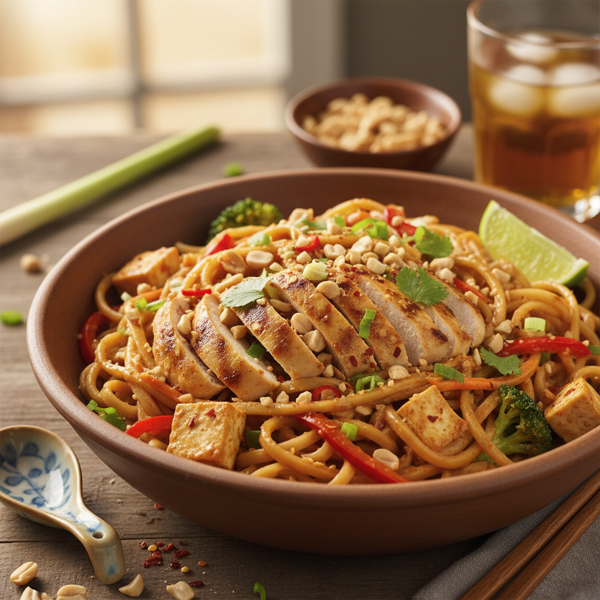 Protein-Packed Thai Peanut Curry Noodles recipe