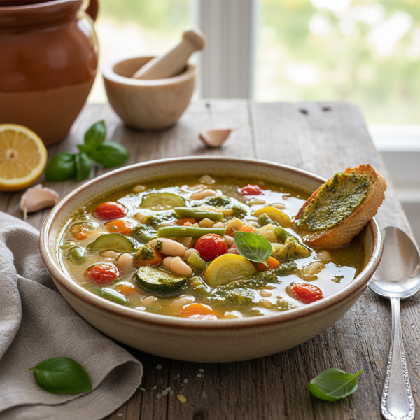 Provençal Pistou Vegetable Medley Soup recipe