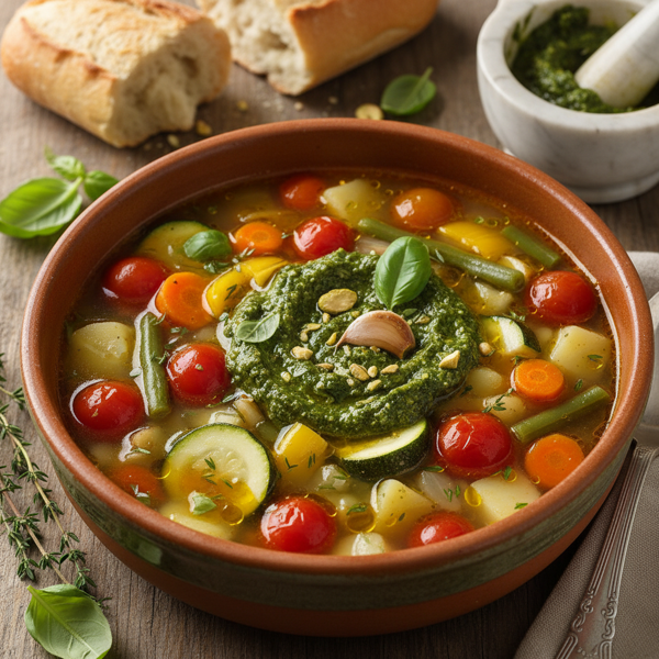 Provençal Vegetable Soup with Garlic Basil Pistou recipe
