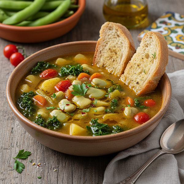 Pugliese Fava Bean and Vegetable Soup recipe