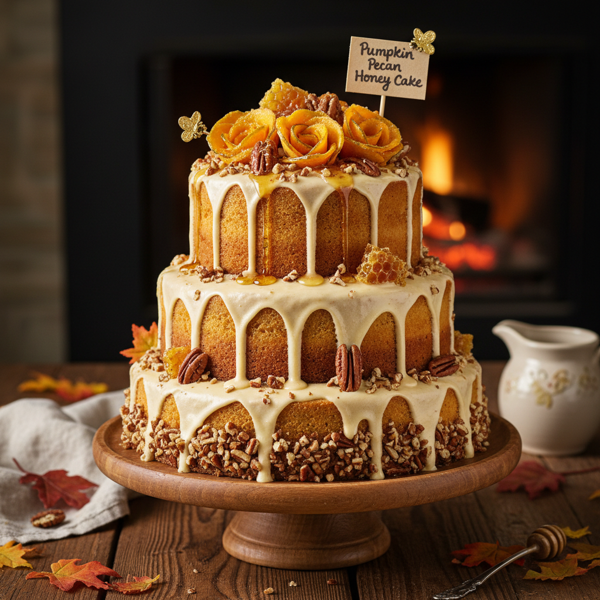 Pumpkin Pecan Honey Cake recipe