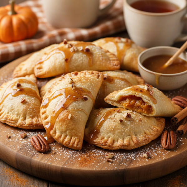 Pumpkin Pecan Mini Empanadas with Spiced Glaze recipe