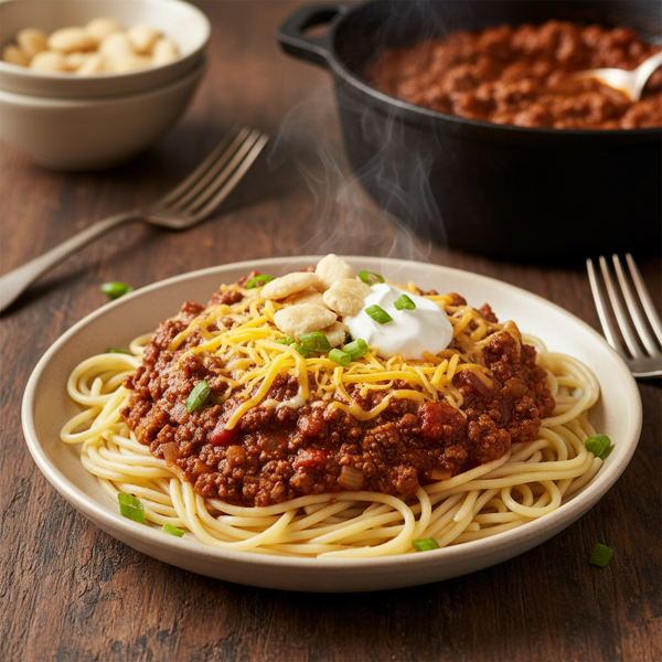 Quick Cincinnati Spaghetti Chili recipe