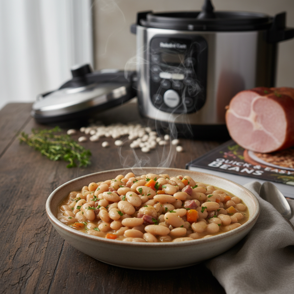 Quick Pressure Cooker Navy Beans recipe