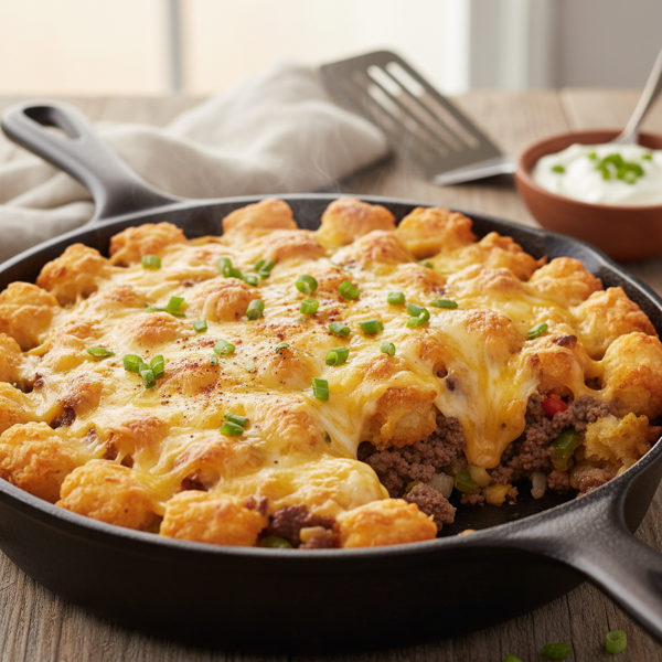 Quick & Cheesy Tater Tot Casserole recipe