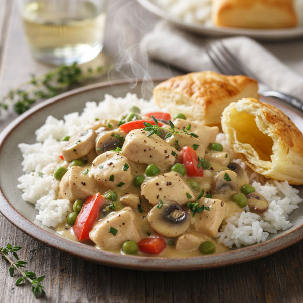 Quick & Creamy Chicken A La King recipe