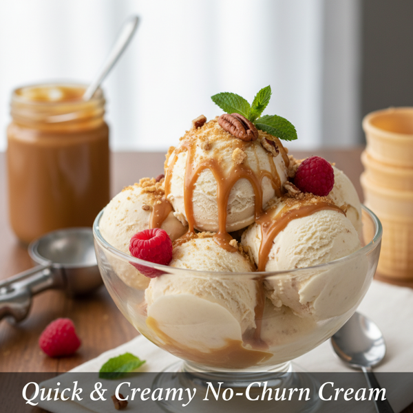 Quick & Creamy No-Churn Ice Cream recipe