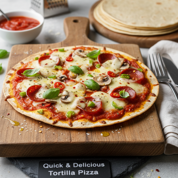 Quick & Delicious Tortilla Pizza recipe