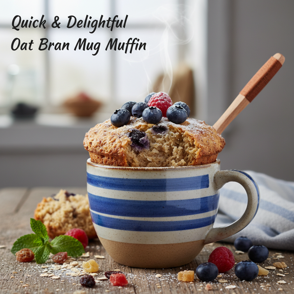 Quick & Delightful Oat Bran Mug Muffin recipe