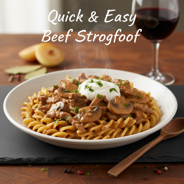 Quick & Easy Beef Stroganoff recipe