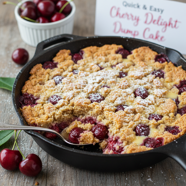 Quick & Easy Cherry Delight Dump Cake recipe
