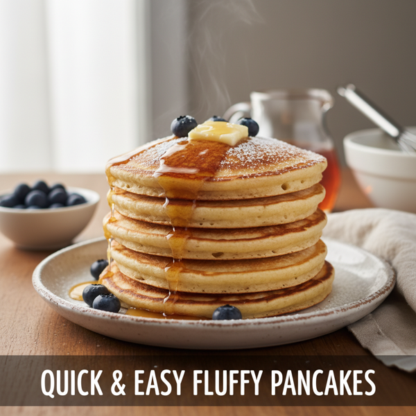 Quick & Easy Fluffy Pancakes recipe