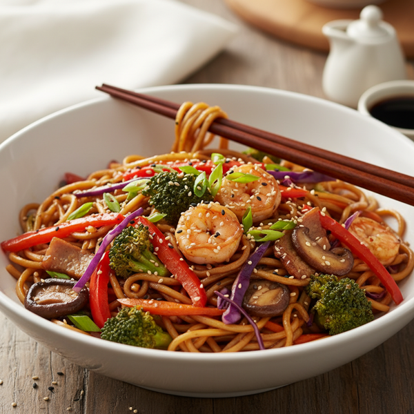 Quick & Easy Lo Mein Delight recipe