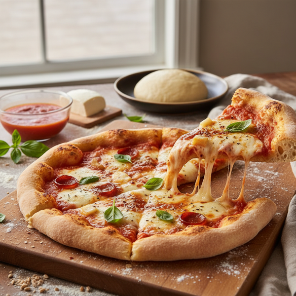 Quick & Easy No-Proof Pizza Dough recipe