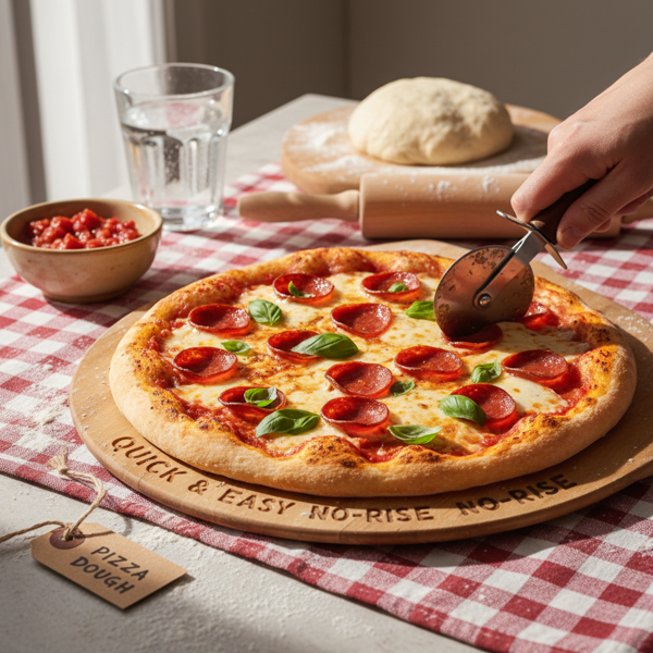 Quick & Easy No-Rise Pizza Dough recipe