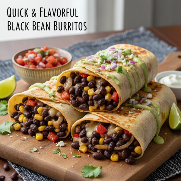 Quick & Flavorful Black Bean Burritos recipe