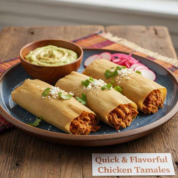 Quick & Flavorful Chicken Tamales recipe