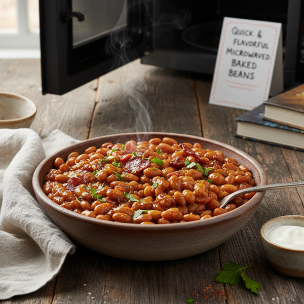 Quick & Flavorful Microwaved Baked Beans recipe