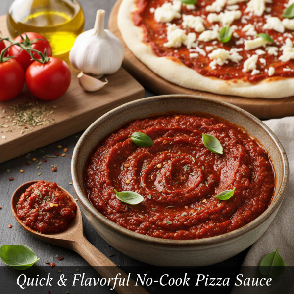 Quick & Flavorful No-Cook Pizza Sauce recipe