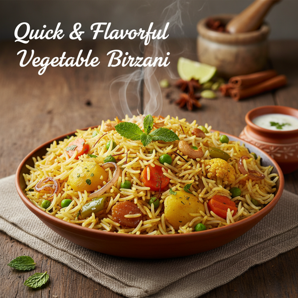 Quick & Flavorful Vegetable Biryani recipe
