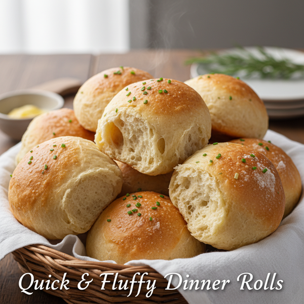 Quick & Fluffy Dinner Rolls recipe
