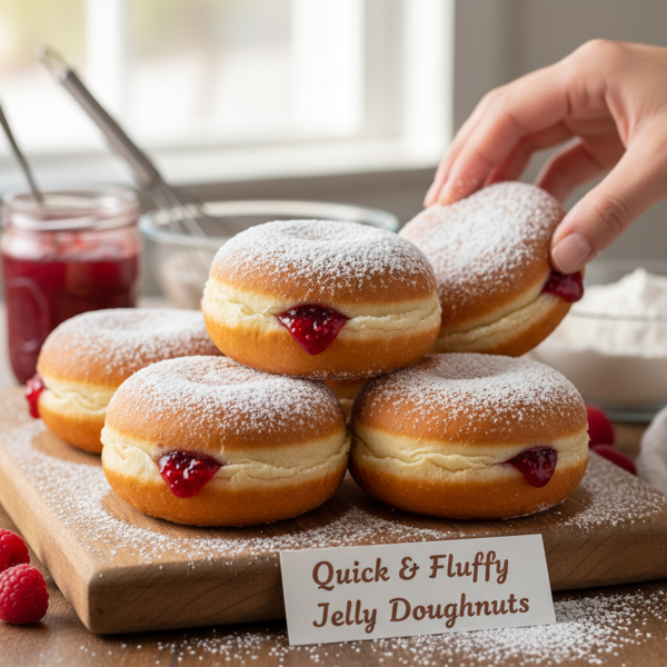 Quick & Fluffy Jelly Doughnuts recipe