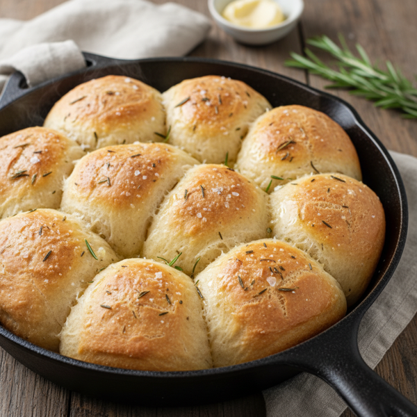 Quick & Fluffy Skillet Yeast Rolls recipe