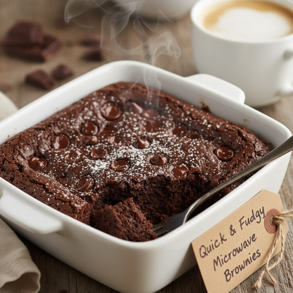 Quick & Fudgy Microwave Brownies recipe