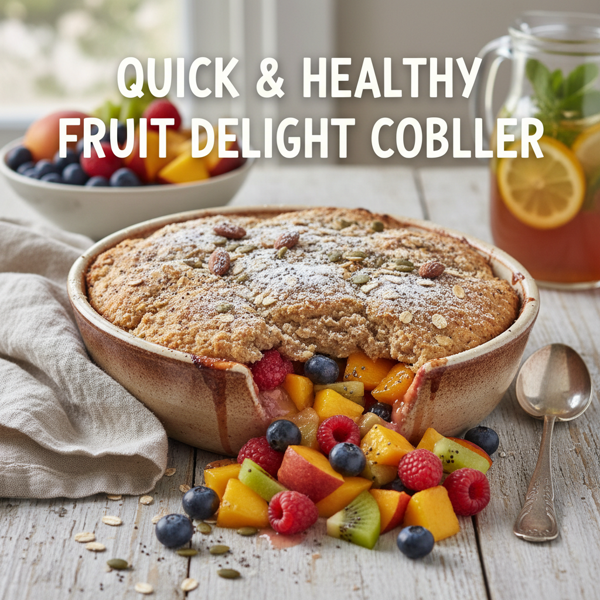 Quick & Healthy Fruit Delight Cobbler recipe