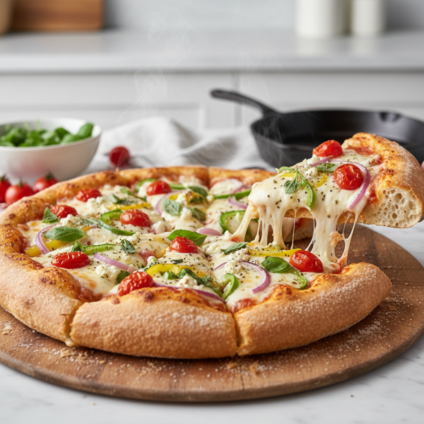 Quick & Healthy Thick-Crust Pizza recipe